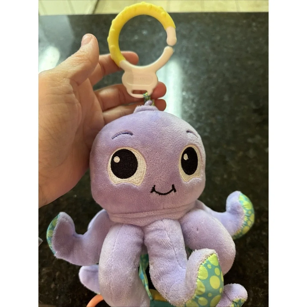 Little Tikes SOOTHE N SPIN Musical Baby Octupus Clip On Mobile Spins Music Rattl